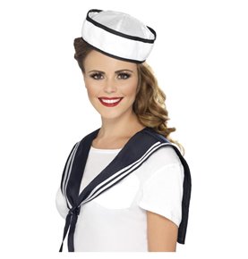 Sailor Scarf & Hat, White