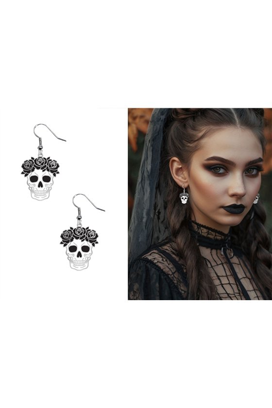 HALLOWEEN EARRINGS, SKULL