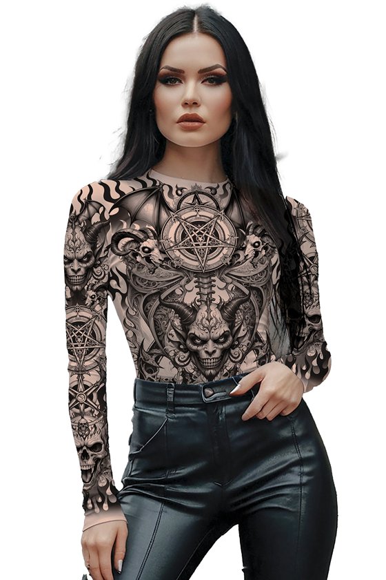 TATTOO EFFECT MAILLOT,  38 - 40 (M)