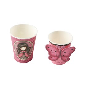 Santoro Gorjuss Ladybird Paper Cups, Pink 