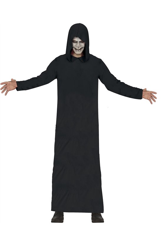 TUNIC WITH HOOD, BLACK, ADULT, SIZE L