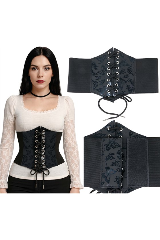CORSET BLACK, ADULT, HQ
