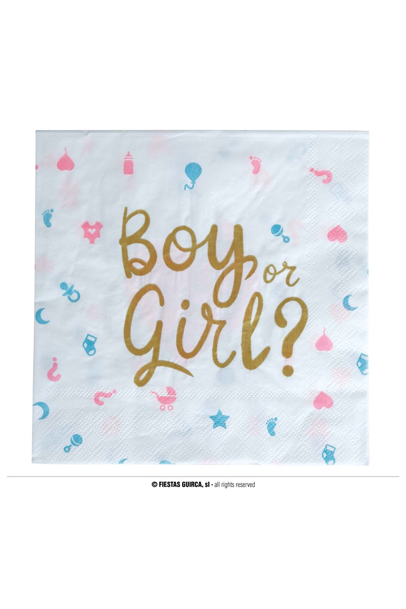 BAG 20 NAPKINS IS IT A BOY OR IS IT A GIRL