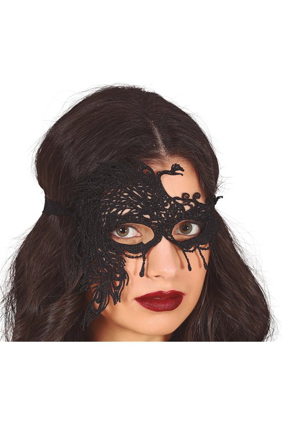 BLACK LACE MASK