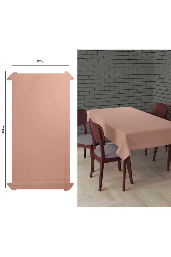 TABLECLOTH GOLD ROSE METALLISED 137X274 CMS