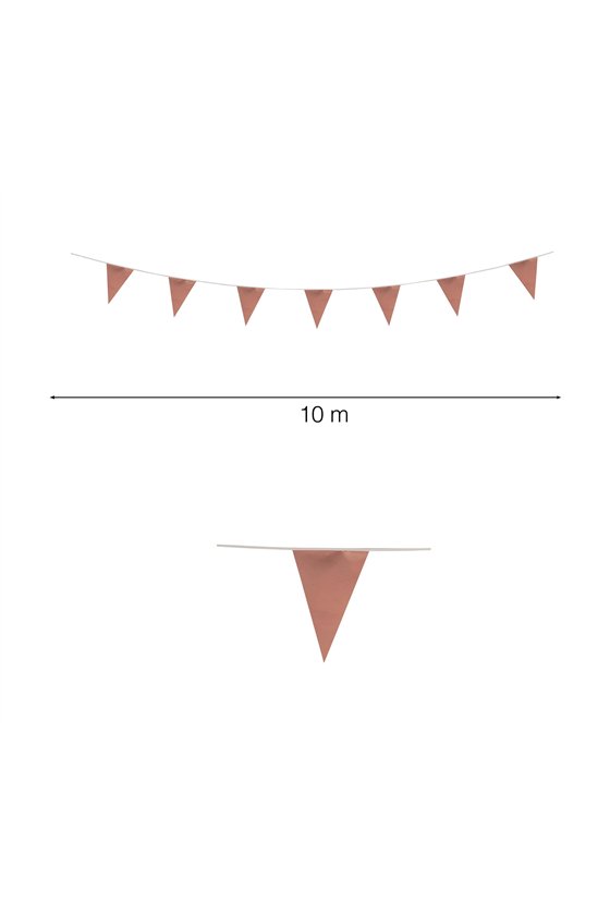 PENNANT 20X30 CMS GOLD/PINK 10 MTS.