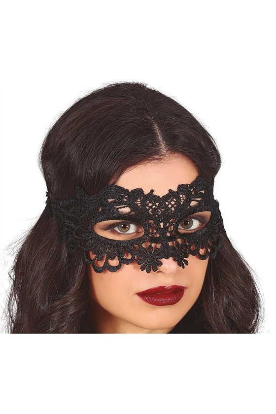 BLACK LACE MASK