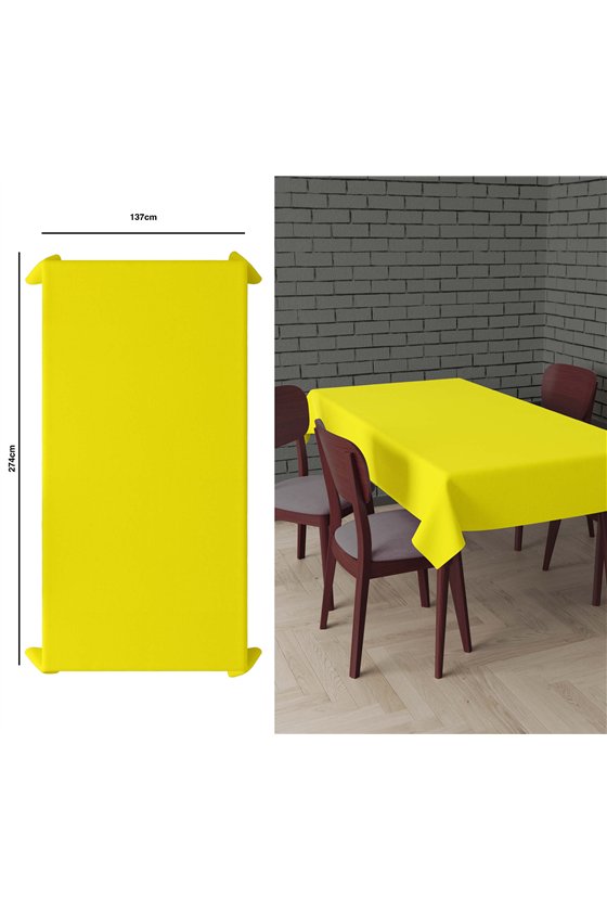 TABLECLOTH NEON YELLOW 137X274 CMS