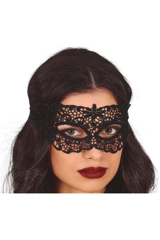 BLACK LACE MASK