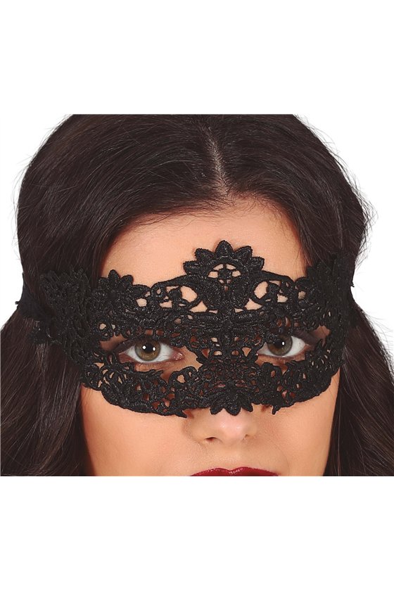 BLACK LACE MASK