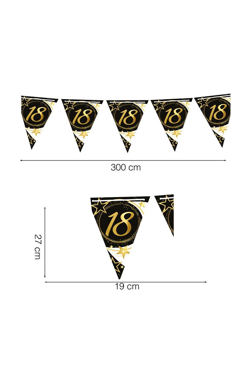 PENNANT 18 YEARS 300 CMS 19X27 CMS PAPER