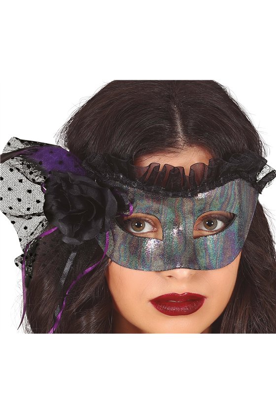 SILVER MASK WITH VEIL