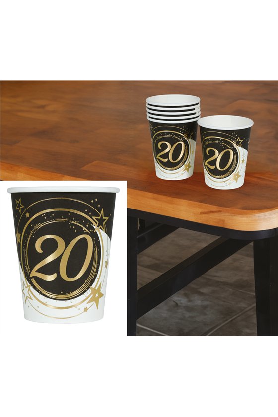 BAG 6 CUPS 20 YEARS 240 ML 9 CMS
