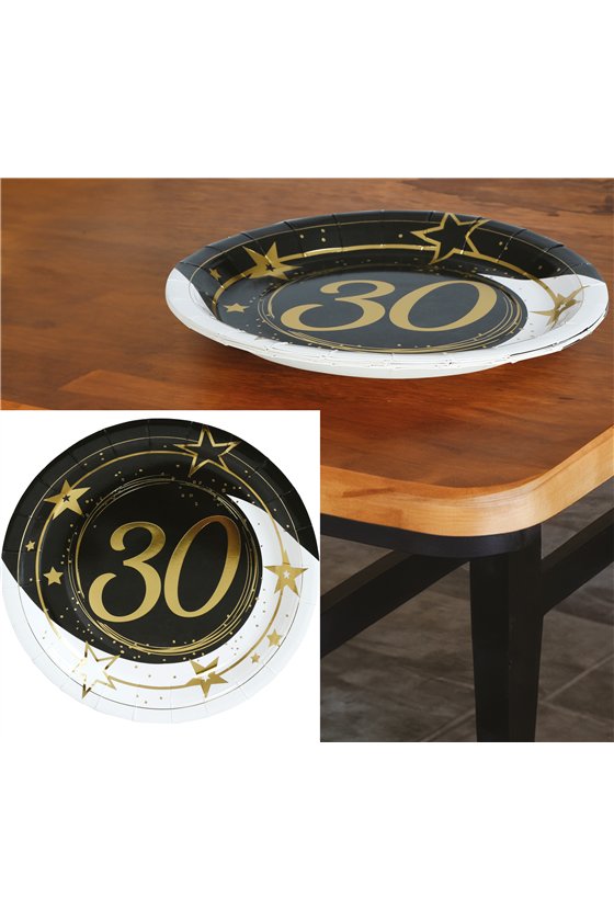 BAG 6 PLATES 30 YEARS 23 CMS