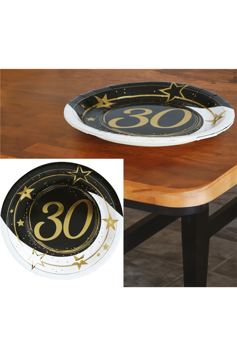BAG 6 PLATES 30 YEARS 23 CMS