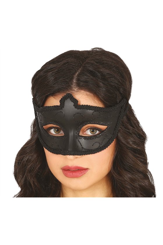 BLACK MASK WITH GLITTER