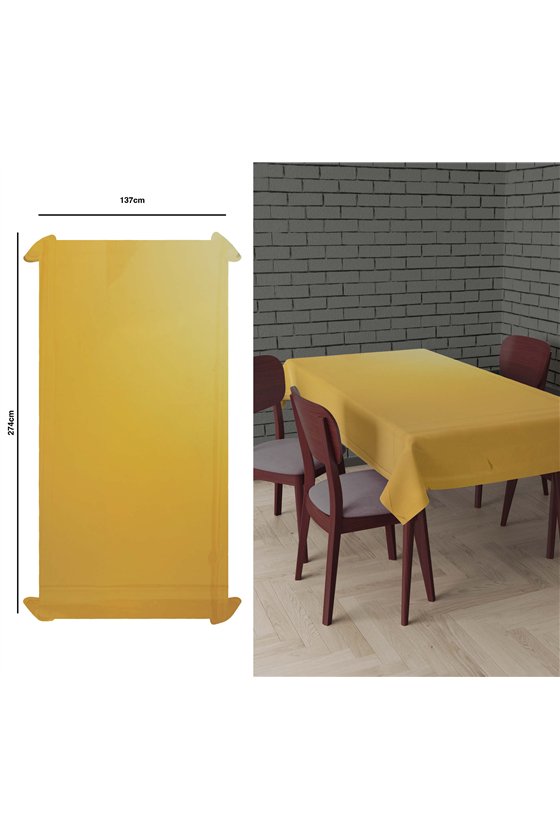 TABLECLOTH GOLD METALLISED 137X274 CMS