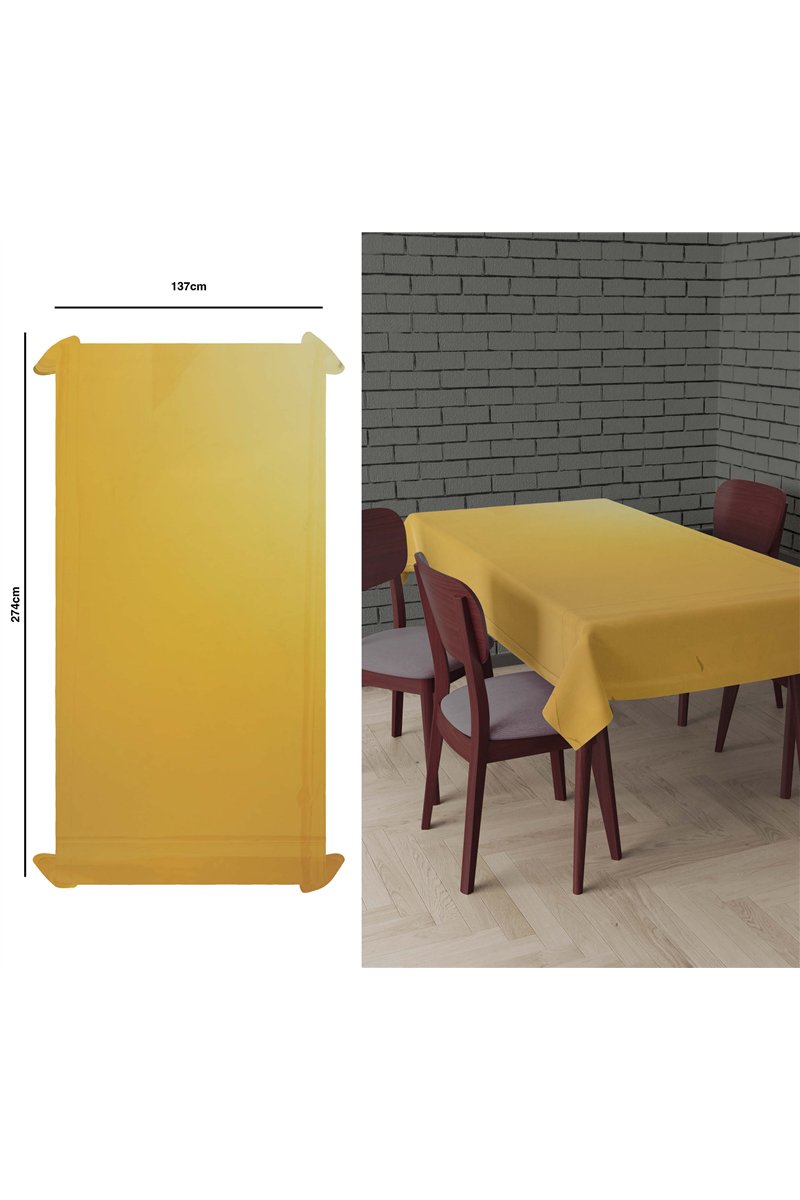 TABLECLOTH GOLD METALLISED 137X274 CMS