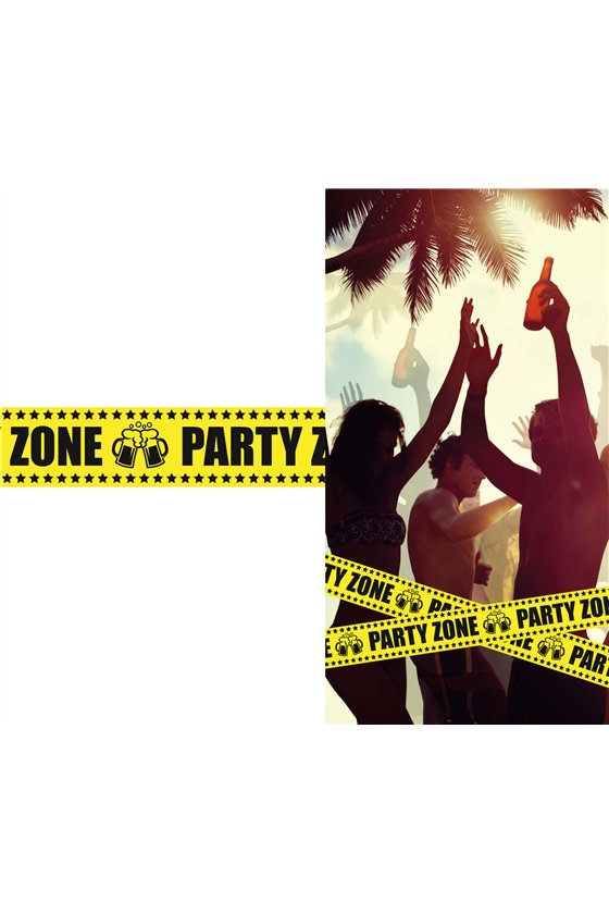 PARTY ZONE RIBBON 6M X 7.6CM