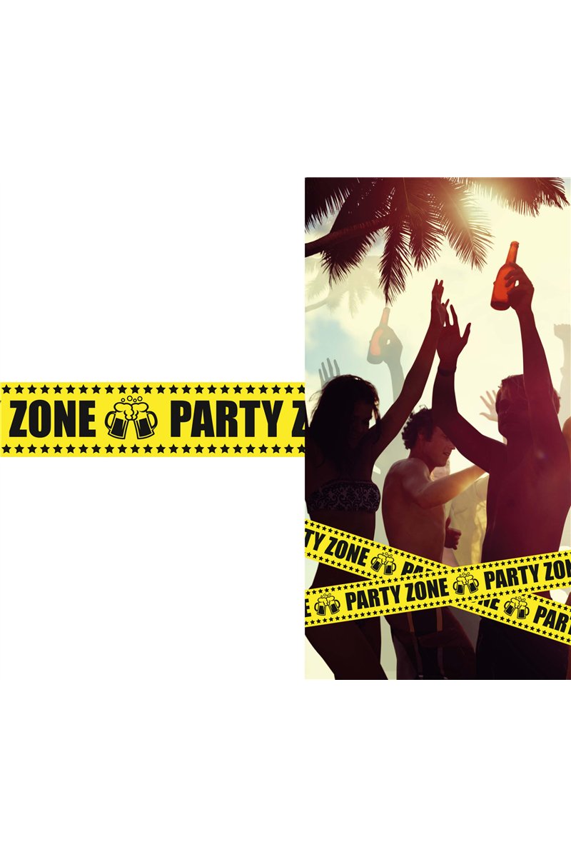 PARTY ZONE RIBBON 6M X 7.6CM