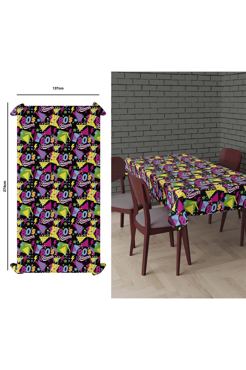 TABLECLOTH 80S, 137X274 CMS