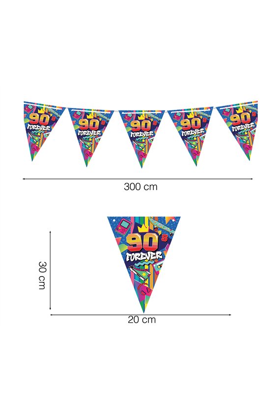 90S GARLAND, 300 CMS, 20X30 CMS