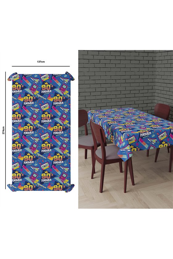 TABLECLOTH 90S, 137X274 CMS.