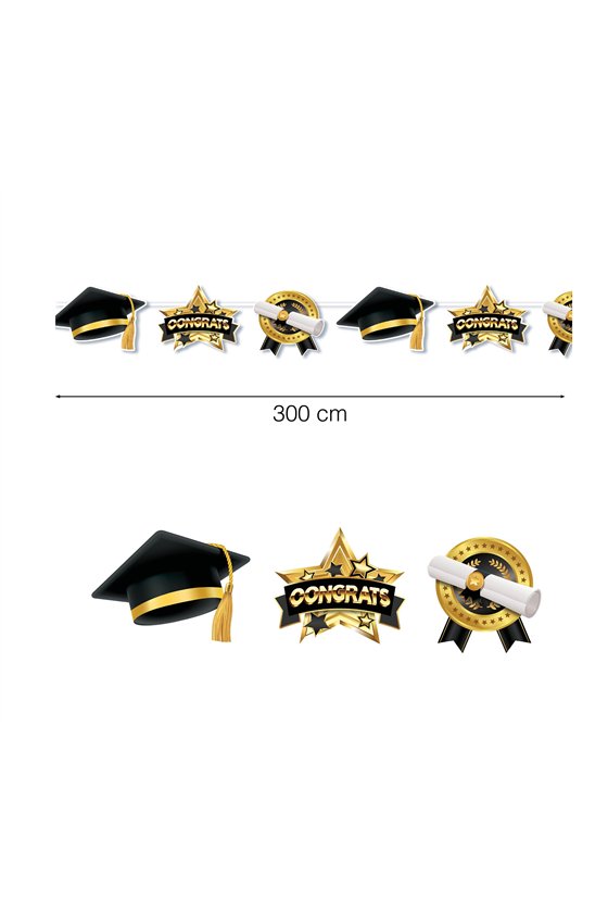 GRADUATION GARLAND, 300 CMS.