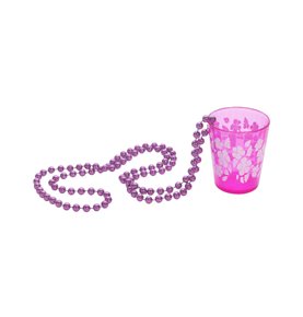 Shot Glass on Beads, Pink
