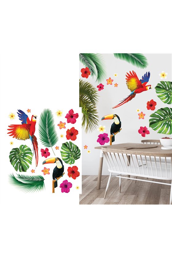 TROPICAL STICKER WALL, 70X80 CMS.