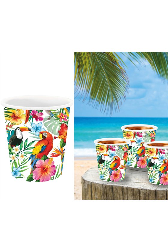 3 TROPICAL HAWAII SHOT GLASSES 5X6 CM