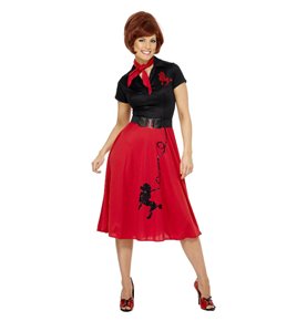50s Style Poodle Costume, Red