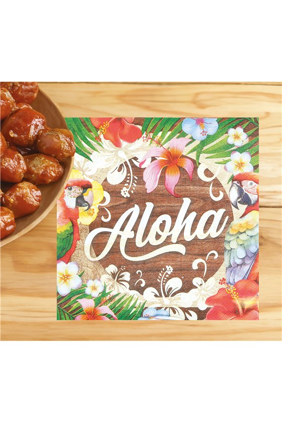 BAG 20 ALOHA SUMMER NAPKINS 16X16