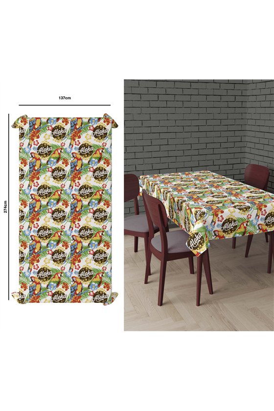 ALOHA SUMMER TABLECLOTH 137X274
