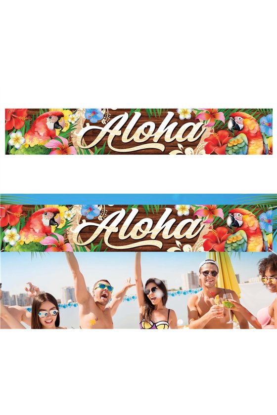 ALOHA SUMMER FABRIC BANNER X 150 CM