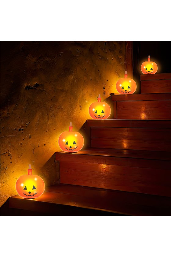 BAG 5 HALLOWEEN BALLOONS WITH MULTICOLOR LIGHT
