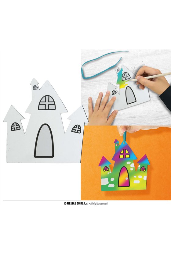 BAG OF 6 HALLOWEEN SILHOUETTES TO COLOURING, 12 CM