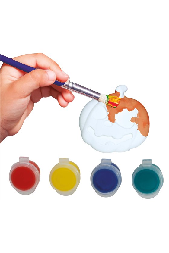 DIY CERAMIC PUMPKIN FOR PAINTING (INCL. PAINT) 6CM
