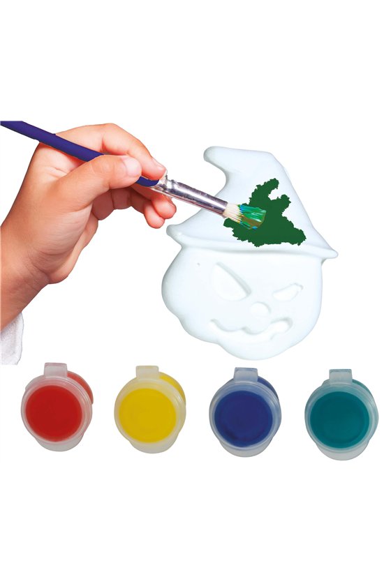 DIY CERAMIC PUMPKIN FOR PAINTING (INCL. PAINT) 6CM