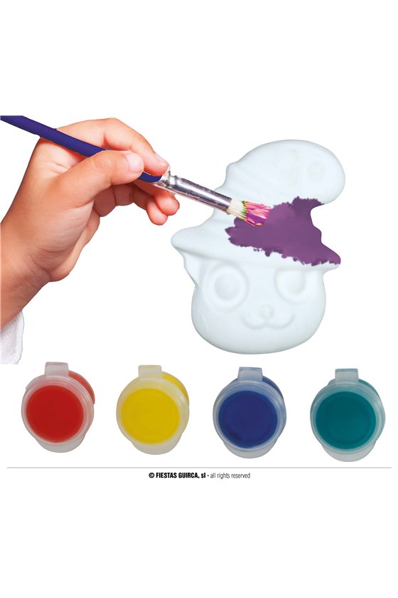 DIY CERAMIC CAT FOR PAINTING (INCL. PAINT) 6CM
