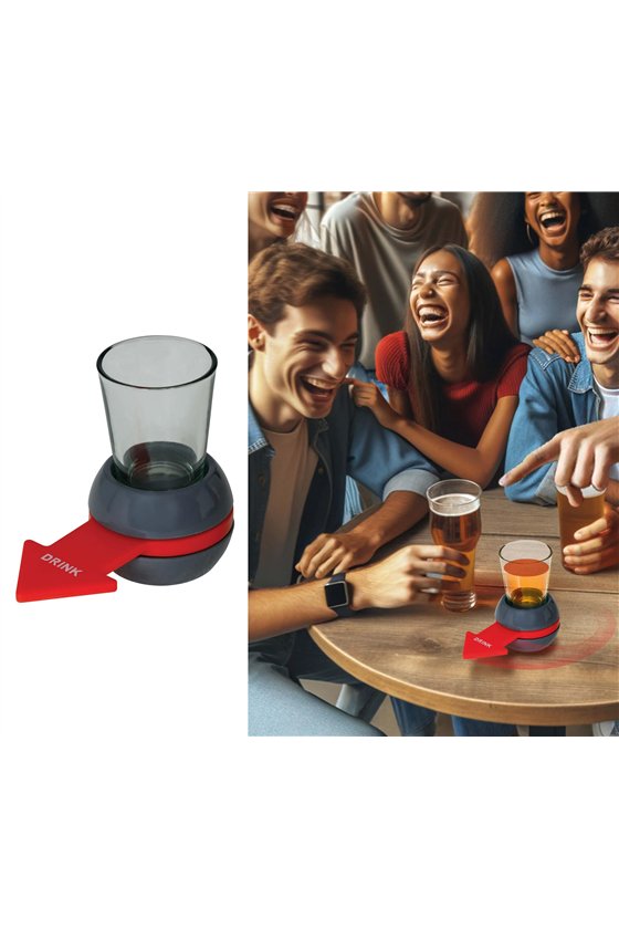ROTATING ARROW DRINKING GAME WITH SHOTS 10 CM