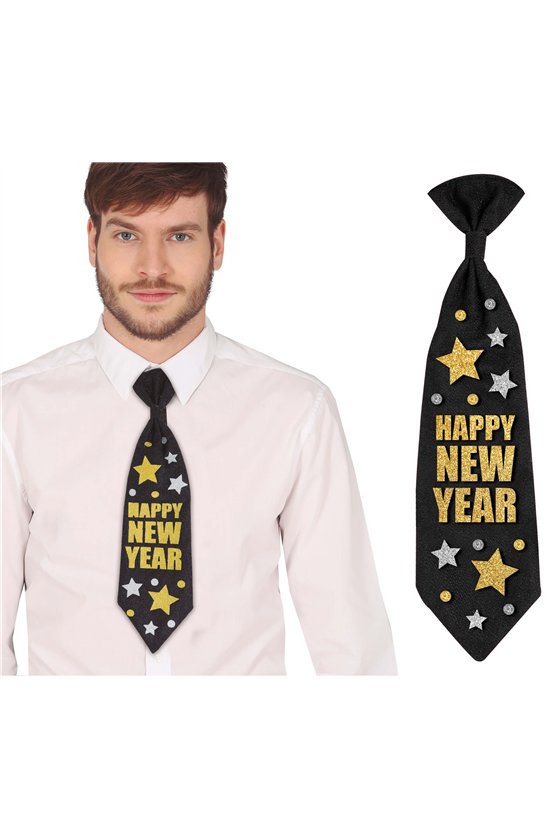 "HAPPY NEW YEAR" TIE 38 CM