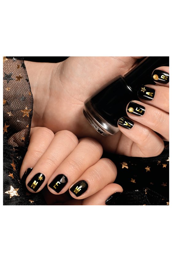 1 SHEET NAIL STICKERS 10X7 CM HAPPY NEW YEAR