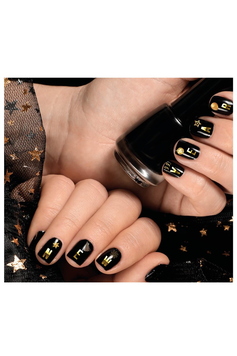 1 SHEET NAIL STICKERS 10X7 CM HAPPY NEW YEAR