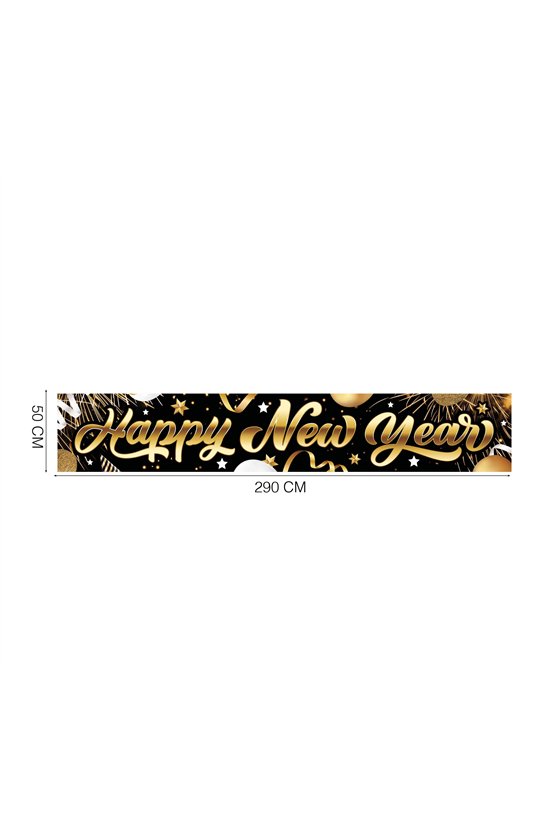 SIGN "HAPPY NEW YEAR" FABRIC 290X50 CM