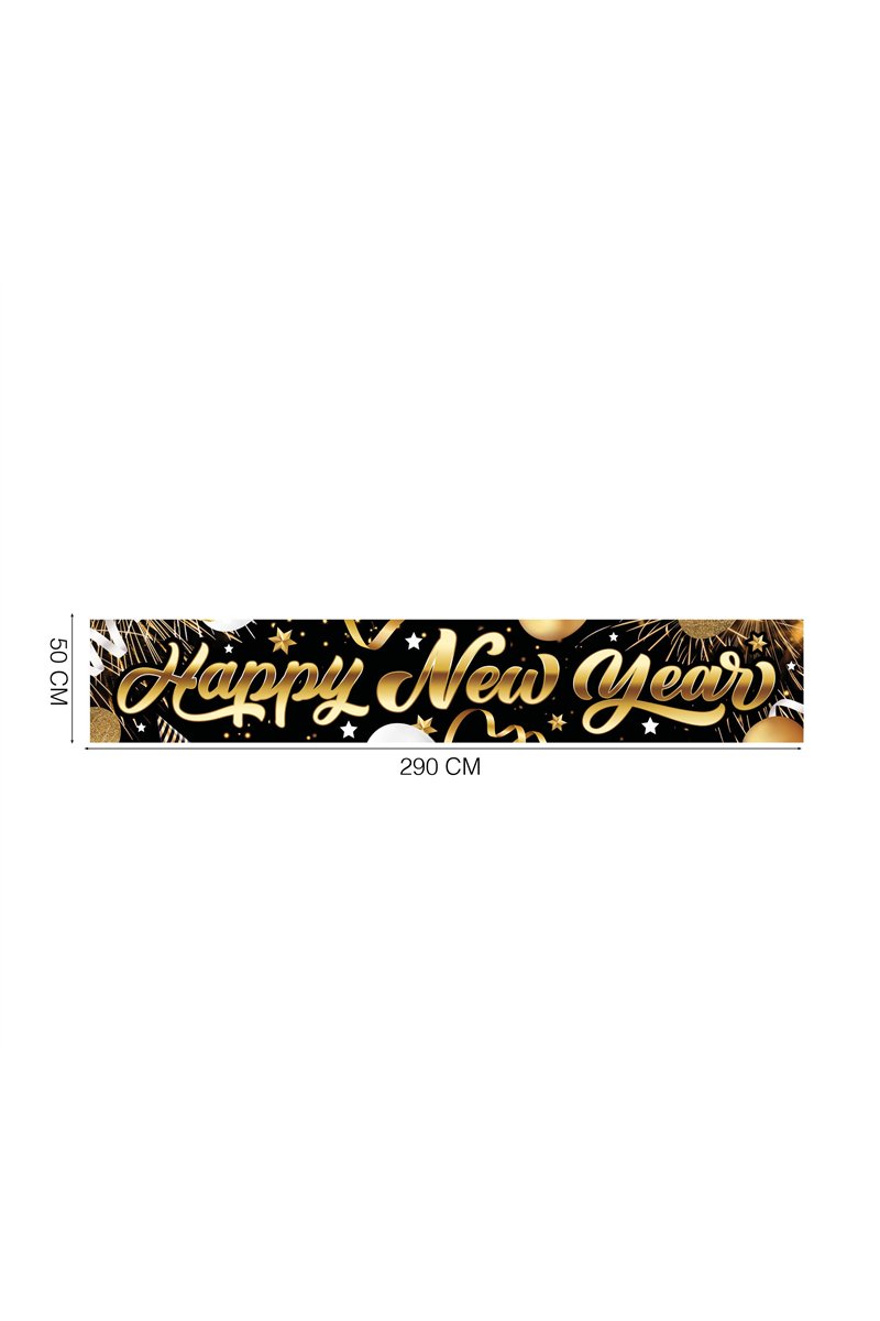 SIGN "HAPPY NEW YEAR" FABRIC 290X50 CM