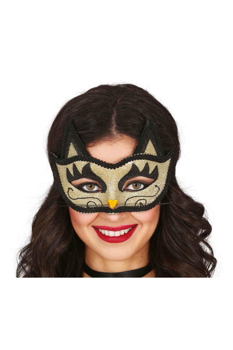GLITTER GOLD MASK, KITTEN