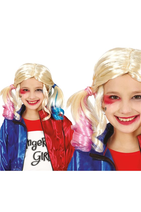 COLORED PONYTAILS WIG FOR CHILDREN IN BOX