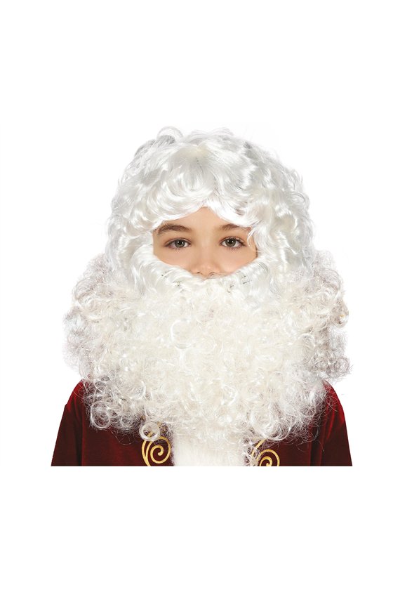 SANTA CLAUS CHILDREN'S WIG AND BEARD IN BOX