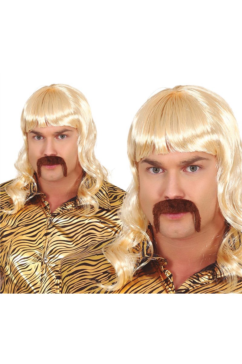 MAN WIG WITH MUSTACHE IN BOX